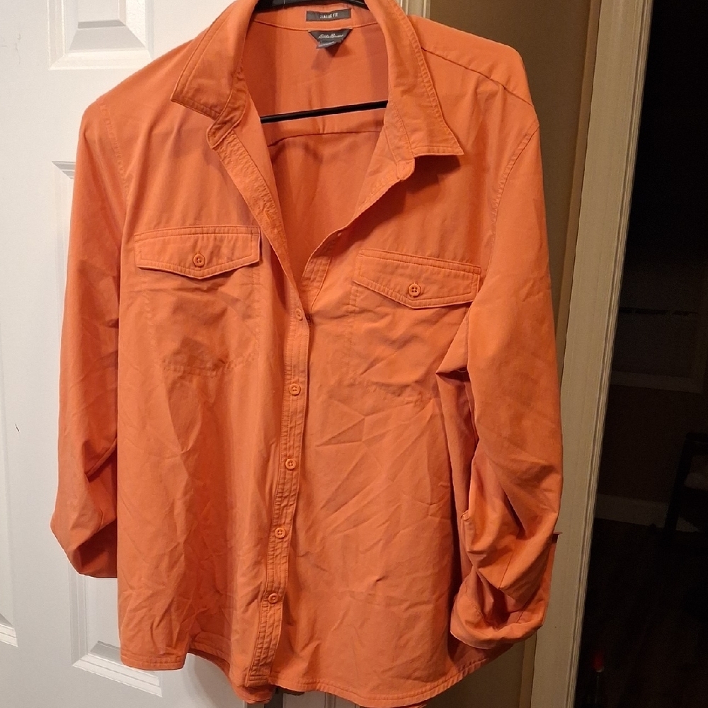 $5/$25- Eddie Bauer Women's Burnt Orange Shirt-EUC